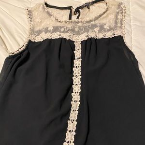 Sheer and lace blouse